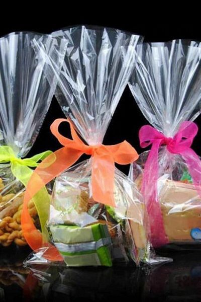 Ceylin 30 Pieces Transparent Silver Silver Raffia Gift, 10X20 Gelatin Fish
