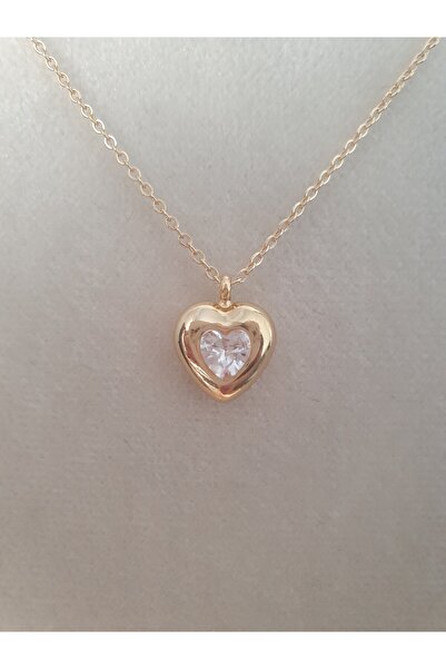 BS JEWELRY Heart Zircon Stone Necklace