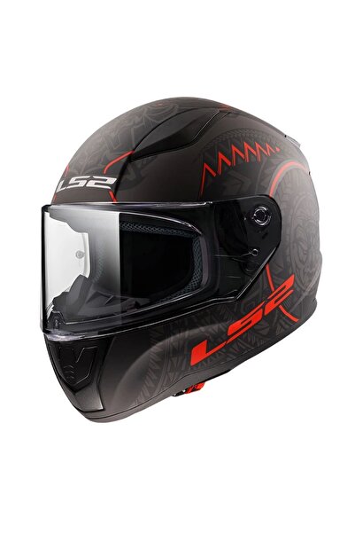 LS2 RAPID 2 TAKAROA MAT SİYAH-KIRMIZI KASK