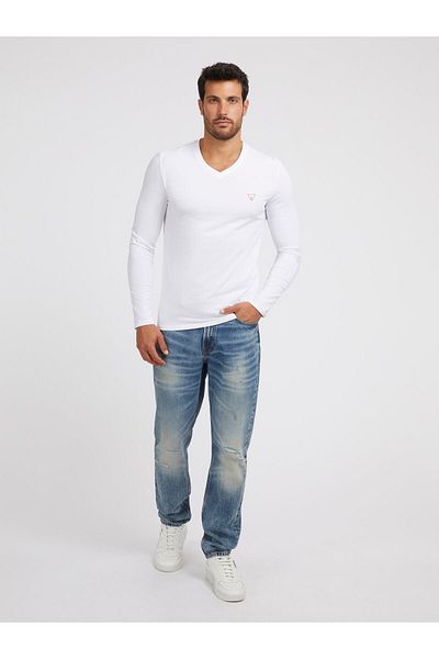 Guess Core Slim Fit Men's V-Neck Long Sleeve T-Shirt