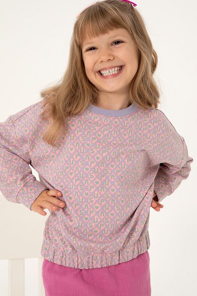 U.S. Polo Assn. Lilac Girls' Sweatshirt - 50298156 -Vr034