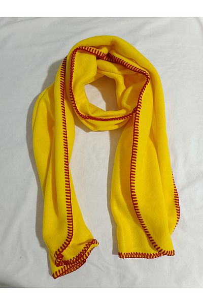 arslan deco Fan Scarf, Yellow Red Fleece Scarf