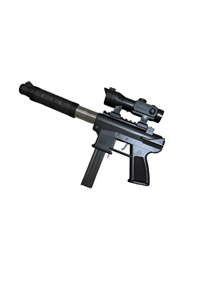 H.H.M ŞENVER TİCARET Oyuncak Lazerli Tabanca 5 Paket Boncuk Hediye 35 Cm