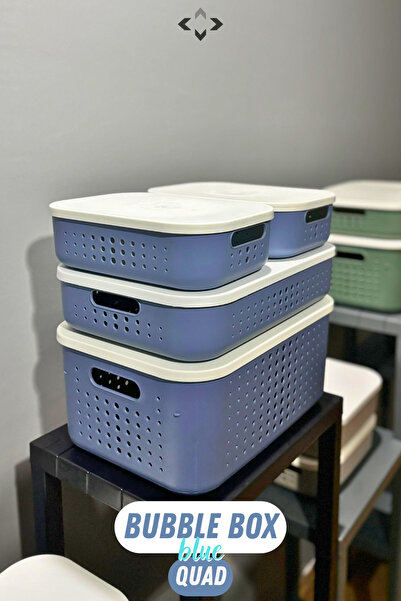 LİGROUND BUBBLE BOX QUAD 4 штук багатофункціональна декоративна коробка для зберігання з кришкою, кошик-організатор