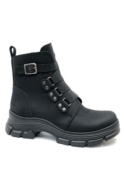 Kids Club Shoes Γυναικείες Κοντές Μπότες - Mehtap Αντιολισθητική Σόλα, ΜΑΥΡΟ