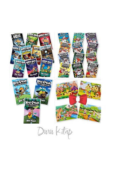 Altın Kitaplar Dav Pilkey Tam Set, Köpek Adam, Kaptan Düşükdon, Kedi Çocuk (H...