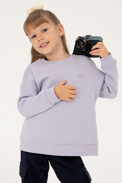U.S. Polo Assn. Lilac Crew Neck Girls' Sweatshirt - 50297451 -Vr034