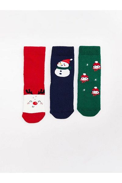 LC Waikiki Lcw Baby Printed Baby Boy Socks 3-Piece