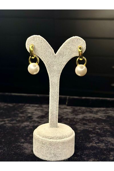 Amber Gold Brand Model Pearl Steel Earring