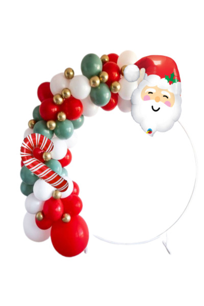 party mix Yılbaşı Balon Zincir Set | Noel Baba Balon | Baston Şeker Balon Set...