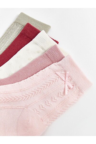 LC Waikiki Lcw Baby Desenli Kız Bebek Soket Çorap 5'li (w4)