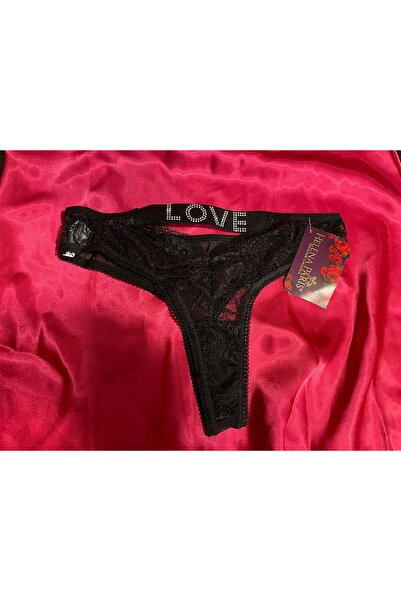 Helena Paris Love Yazılı Dantel Külot