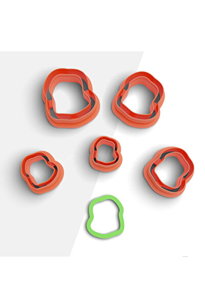 flament aşk Organic Shaped Polymer Clay Mold, Earring Mold, Clay Cutter, 5 Si...