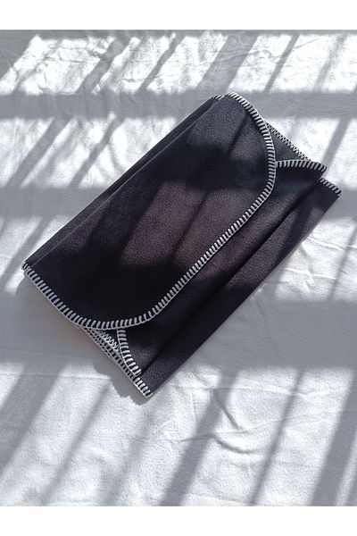 arslan deco Fan Scarf Black and White Scarf