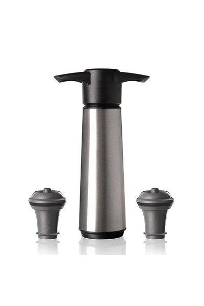 Vacu Vin Wine Vacuum Set Stainless Steel (1 Pump 2 Stoppers) Boxed