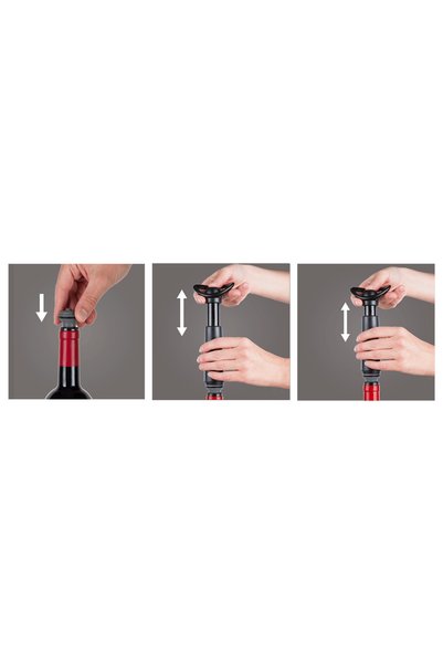 Generic Brand Wine Preserver Black 1 Pump 1 Wine Stopper