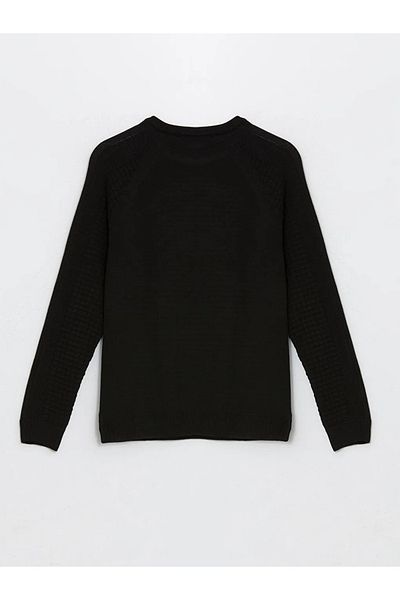 LC Waikiki Lcw Vision New Black Crew Neck Long Sleeve Boy Sweatshirt