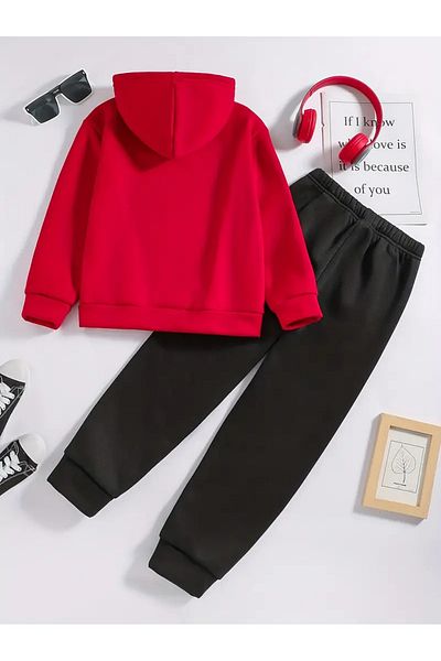 THEKONT Hi̇hello Children's Thick Fabric Tracksuit