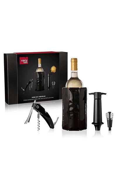 Vacu Vin Premium Wine Set - 4 Pieces with Gift Box