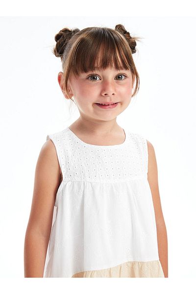 LC Waikiki LCW Kids Crew Neck Short Sleeve Girls Tulle Dress