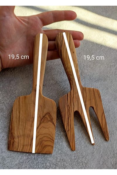 İlya Woodart مجموعة أدوات المائدة للخشب وشجرة الزيتون