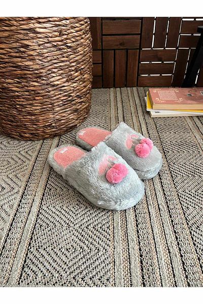 Behtah Kundura Fluffy Cherry Slippers - Γυναικείες παντόφλες σπιτιών, γούνινες παντόφλες και πακέτο προίκας