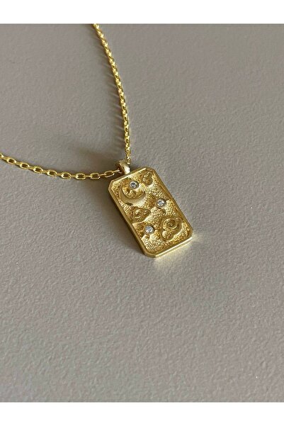 Reacraft 925 Gümüş | Ay ve Bulut Madalyon Kolye