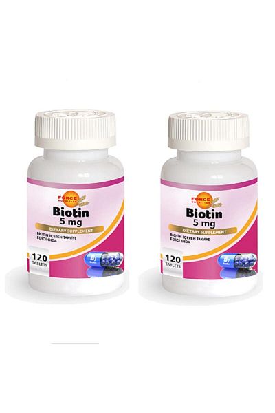 Force BiotinNutrition5Mg- 120 Tablets 2 Boxes