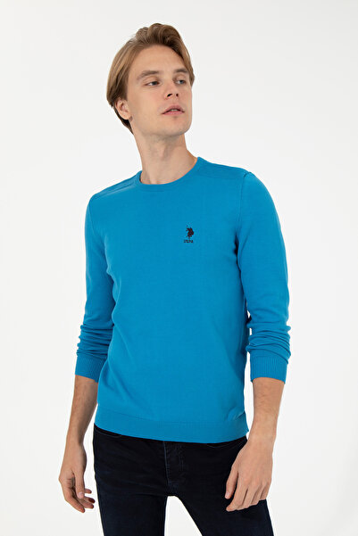 U.S. Polo Assn. Men's Cobalt Blue Basic Sweater 50251885-Vr077