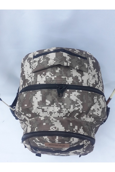 ROWAN ÇANTA Rowan Camouflage Bellows Fishing Rod Fixed Camping and Fishing Backpack 70*34*27 cm Dimensions