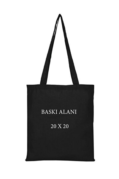 Boom town Kişiye Özel Siyah Bez Çanta (ÖZEL)