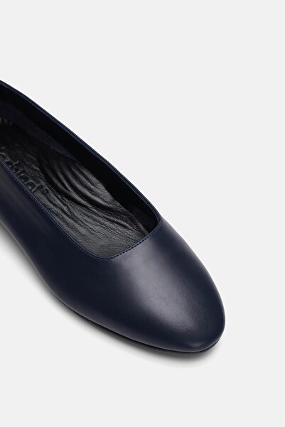 Jorbinol Masha Gerçek Deri Düz Klasik Kadın Babet