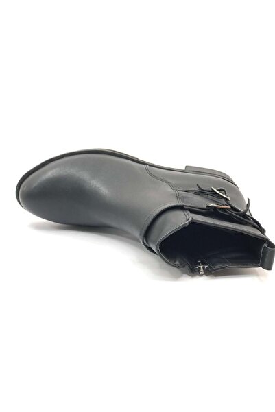 KOCAMANLAR 2012 Model Ayakdaş Γυναικείες Μπότες - Επίπεδη σόλα, ΜΑΥΡΟ-Δέρμα