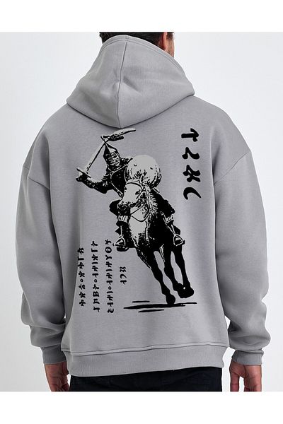 Uniquetex Vek Kuman Warrior - Φούτερ με κουκούλα μεγάλου μεγέθους