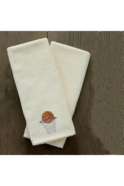 Ursa Basketball Hoop and Ball Embroidered Sports Towel 30X50