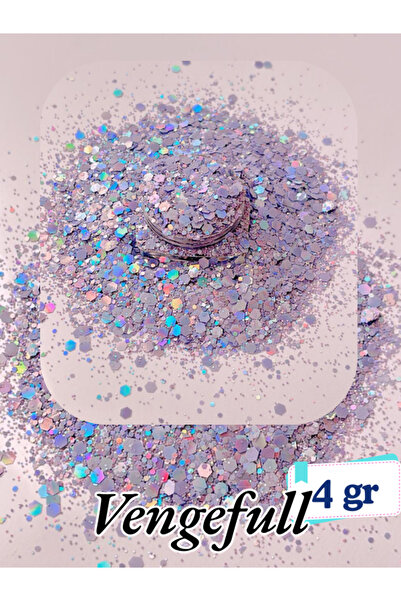 Sirius Hobi Epoksi Reçine Vengefull Tırnak Makyaj Chunky Glitter 8 gr Hologra...