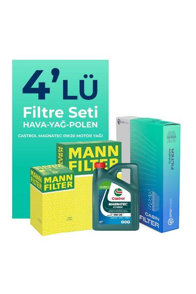 Otto Filter MANN Toyota Corolla 1.5 Filtre Bakım Seti Castrol Motor Yağlı (20...