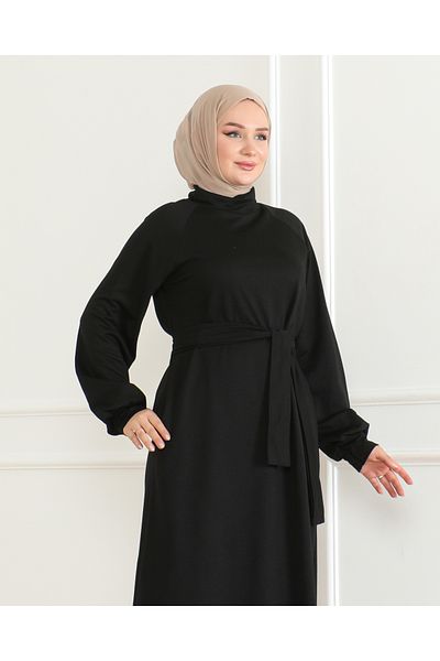 MSK Fashion Two Yarn Belt Turtleneck Dress
