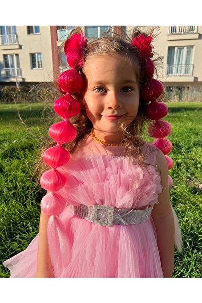 Bubble Hair Shop Simli Barbie Modeli Doğum Günü Bubble Hair Braids Saç Örgüleri