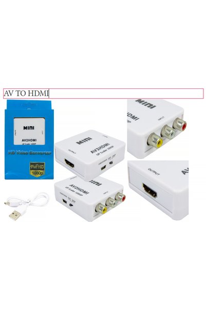 IRONSTAR AV TO HDMI RCA Ses Ve Görüntü Aktarıcı Beyaz