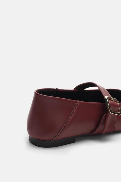 Jorbinol Lita Yumuşak Derili Düz Kadın Babet