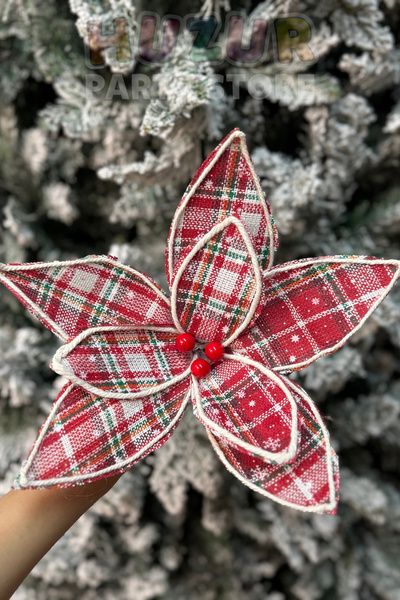 Huzur Party Store Floare de Atatürk din in roșu de 25 cm - Ornament de flori ...