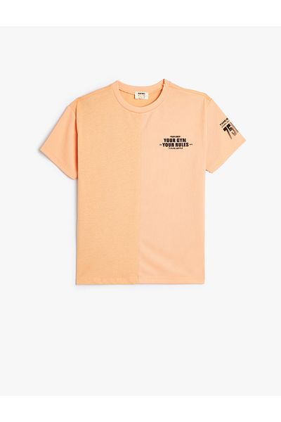 Koton Sports Themed T-Shirt Short Sleeve Crew Neck Cotton