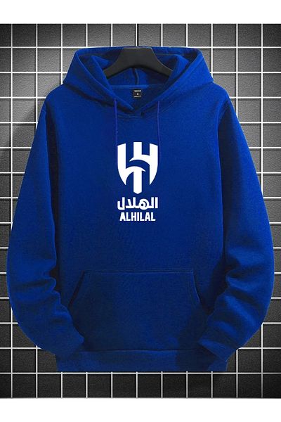 Pisa Art Φούτερ με κουκούλα Al-Hilal Σαουδικής Αραβίας Μπλε προσαρμοσμένα σχέδια