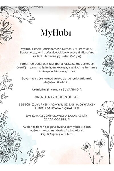 MyHubi Handmade Baby Girl Bandana (Adjustable)