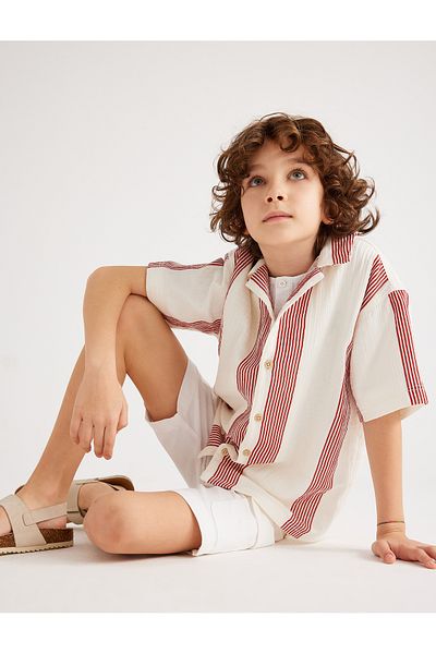 Koton Cotton Short Sleeve Shirt