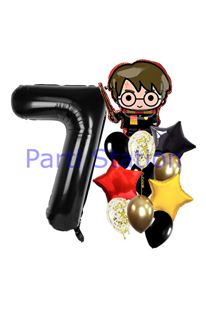 Parti Station Harry Potter 7 Yaş Balon Set Hogwarts Harry Potter Konsept Doğu...