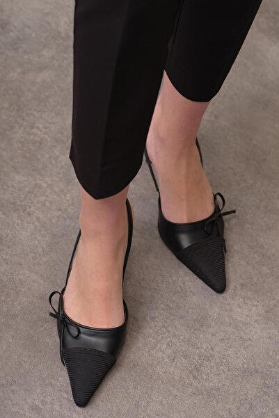 Jorbinol Tenna - Bow Detailed Open Back Heel Shoes