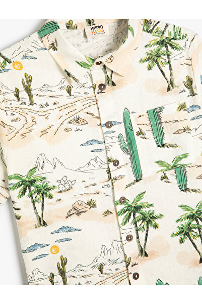 Koton Nyáron nyomott rövid ujjú ing - zsebrészlet