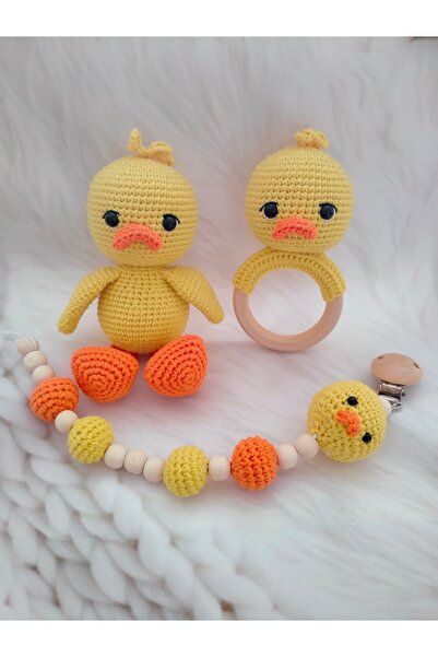 msl masal hobi evi Amigurumi sevimli ordek yenidogan set